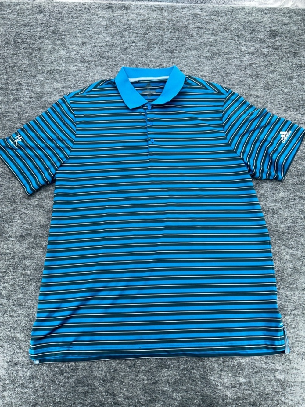 Nike Golf Tour Performance Dri-FIT Striped Polo Blue Volt XL Short Sleeve